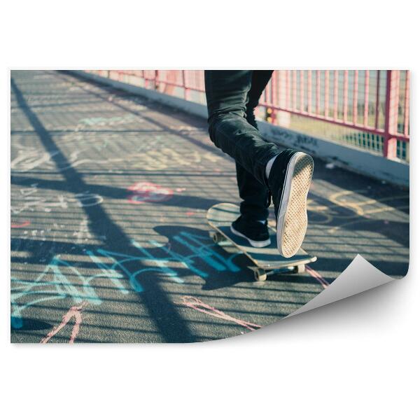 Papier peint Pont graffiti skateboard adolescent