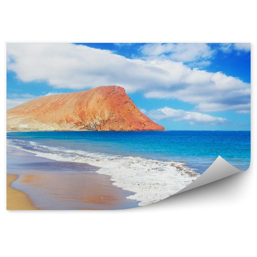 Papier peint Océan Plage Rochers Ciel Nuages Ténérife