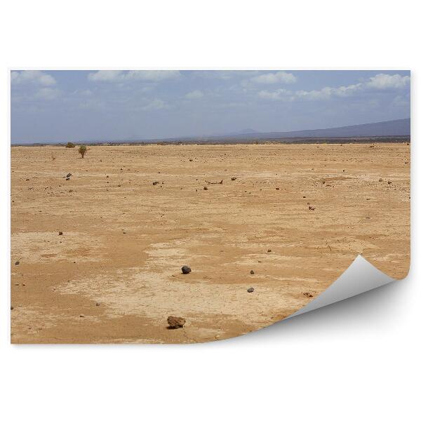 Papier peint Désert Danakil - Ethiopie Roches Ciel Nuages