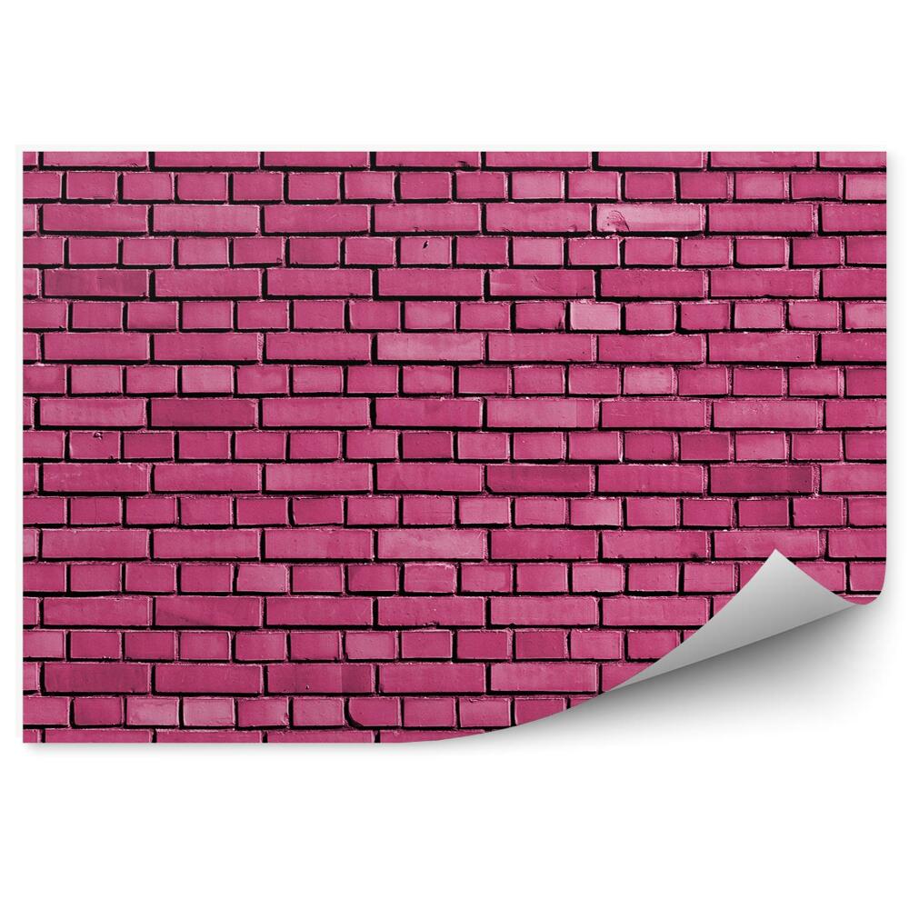 Papier peint Mur De Briques Roses