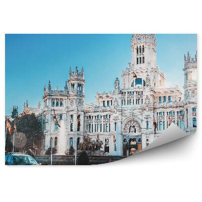Papier peint architecture madrid bâtiment voitures