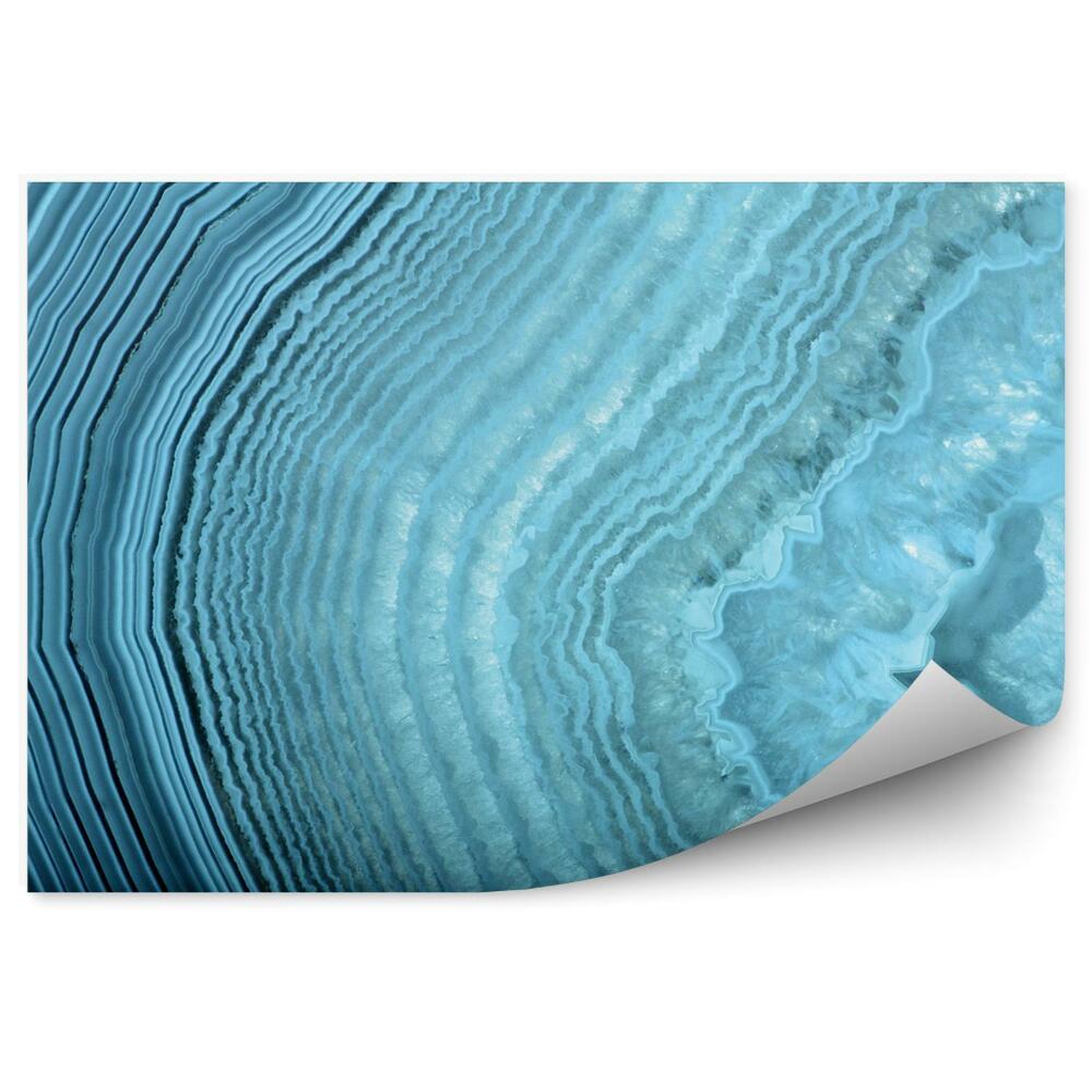 Tapisserie panoramique Vagues dans une texture bleu clair