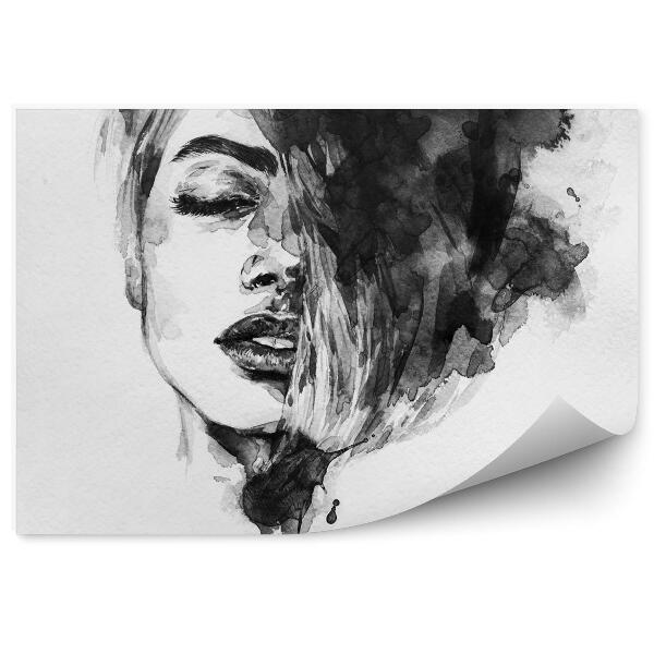 Papier peint Encre pour visage de femme