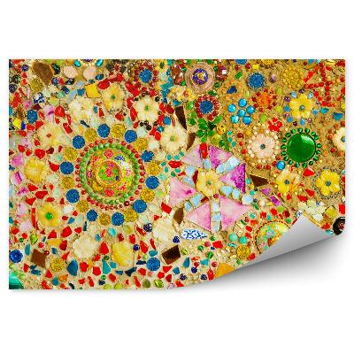 Papier peint Mosaïque murale perles de verre brisé