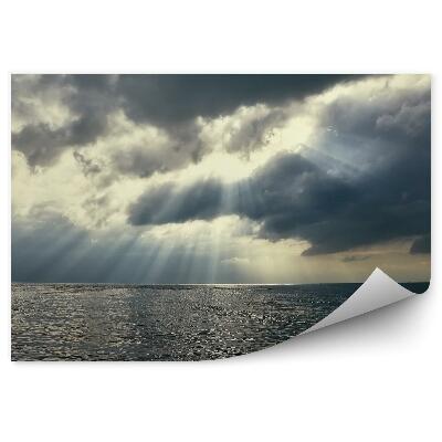 Papier peint Mer Coucher De Soleil Ciel Nuages Vue