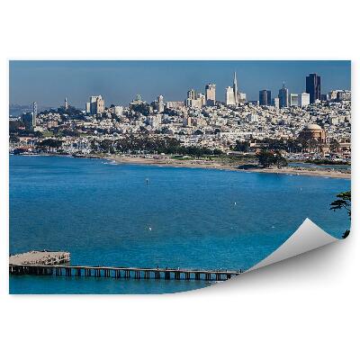 Papier peint Bâtiments Baie Mer Ciel Arbres