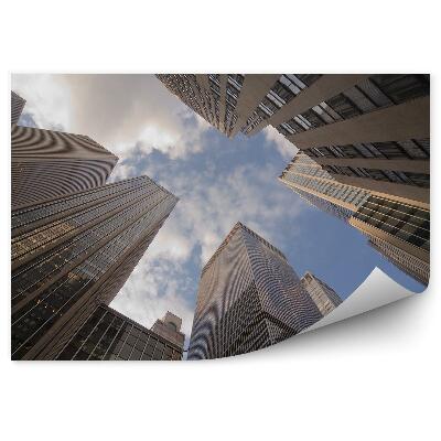 Papier peint Gratte-ciel Manhattan New York Nuages