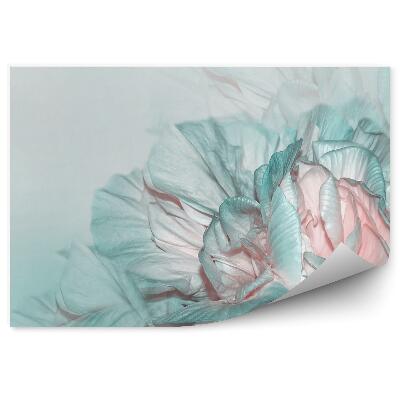 Papier peint Fleur d'hibiscus rose gris