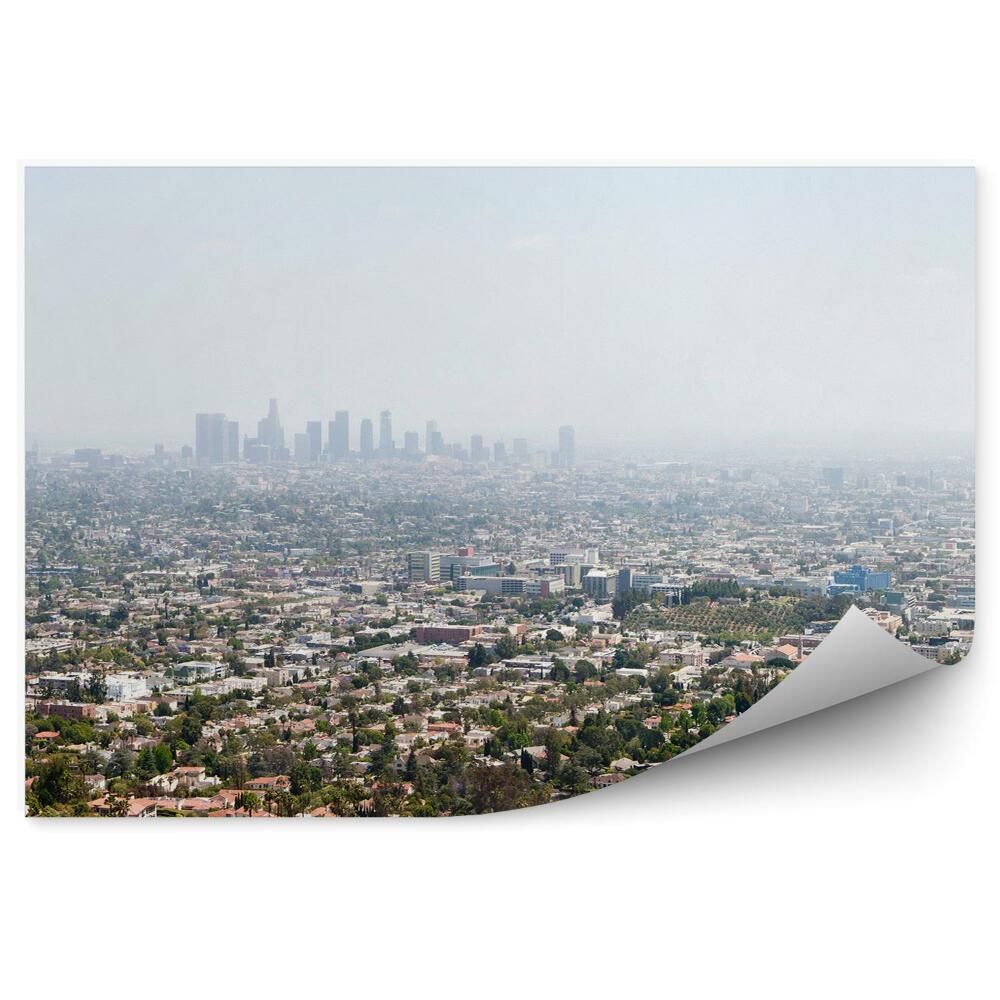 Papier peint Vue Aérienne Los Angeles Bâtiments Arbres