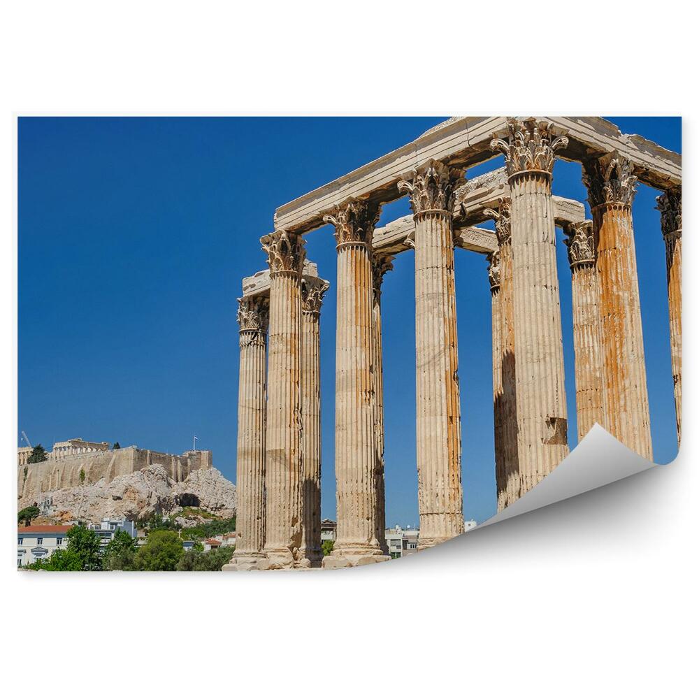 Papier peint Temple de Zeus d'Athènes, ruines anciennes