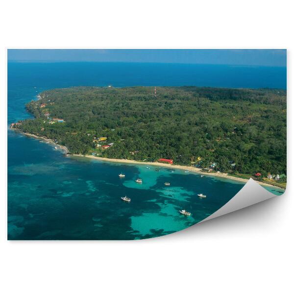 Papier peint Mer des Caraïbes vue à vol d'oiseau