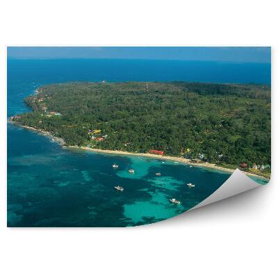 Papier peint Mer des Caraïbes vue à vol d'oiseau