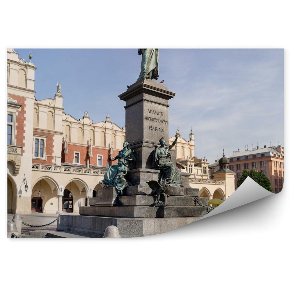Papier peint Sukiennice Krakow Market Square Adam Mickiewicz Monument