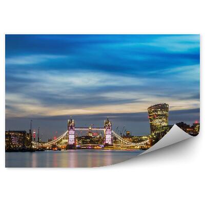Papier peint Panorama de la ville Londres Lumières Nuages Ciel