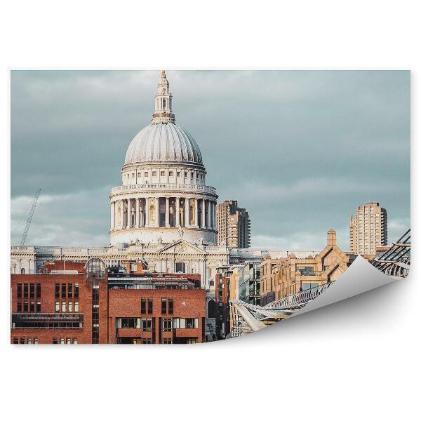 Papier peint Millennium Bridge Thames Building Londres