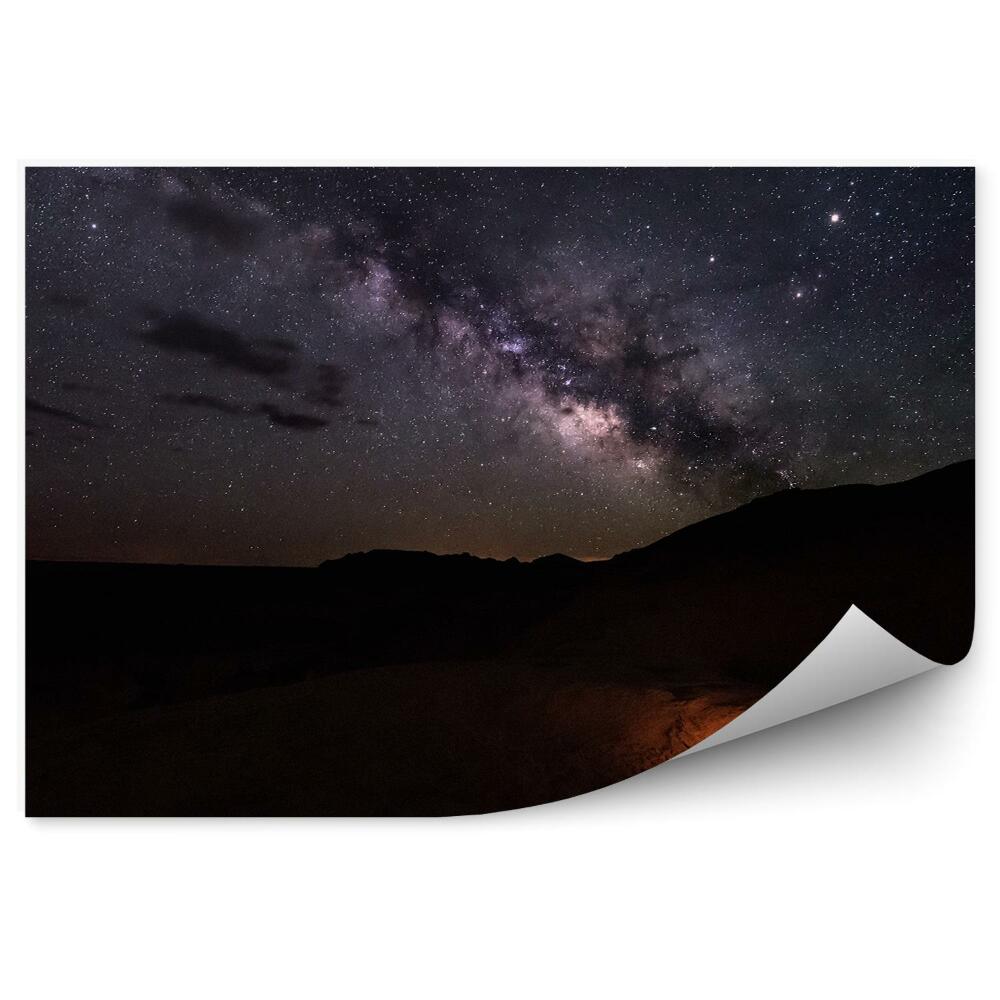 Papier peint Camping Ciel Étoiles Canyon Utah Usa Galaxies Cosmos