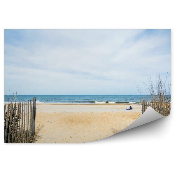 Papier peint Chemin vers la plage Sable Mer Vagues