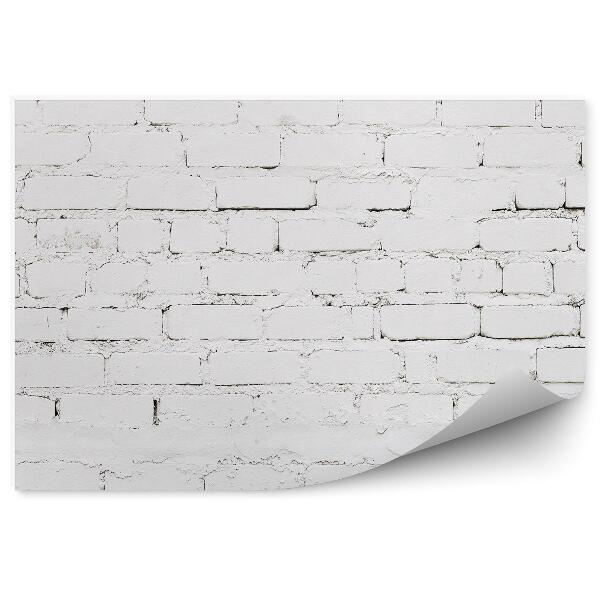 Papier peint Vieux mur de briques blanches