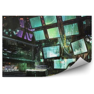 Papier peint Centre De Commandement Moniteurs Vaisseau Spatial