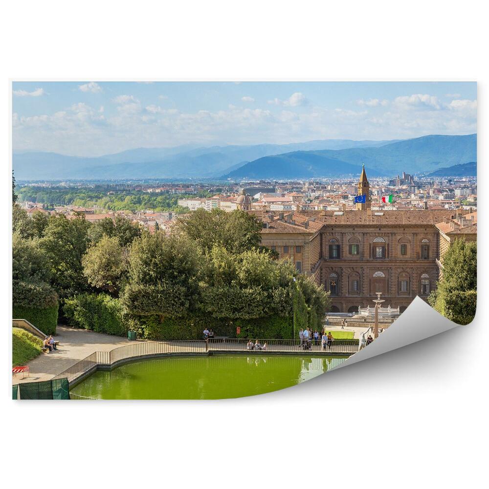 Papier peint Palazzo Pitti Boboli Jardin Bâtiments Nature Ciel Nuages Florence