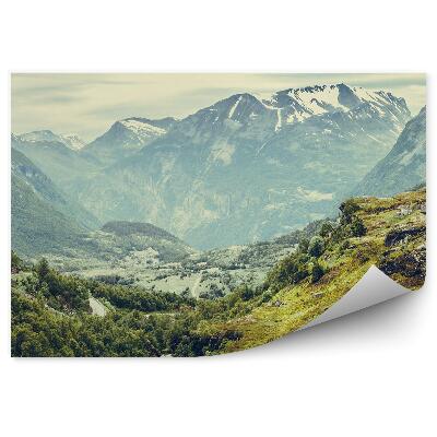 Papier peint Paysage montagnes nature neige