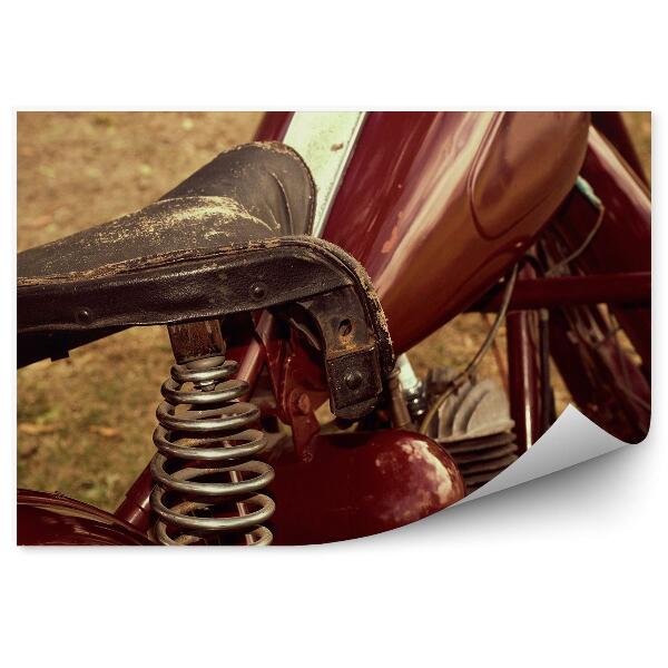 Papier peint Moto vintage de couleur marron