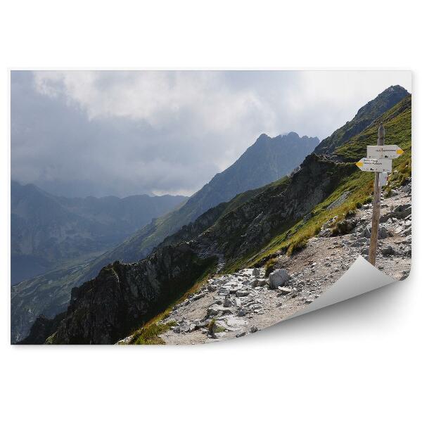 Papier peint Dolina Pięciu Stawów Tatry Montagnes Ciel Nuages Signe