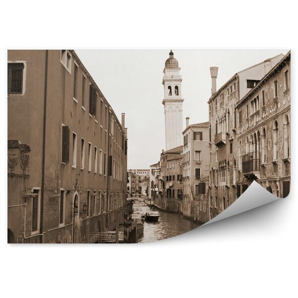 Papier peint Sepia Canal Grande Venise Bâtiments