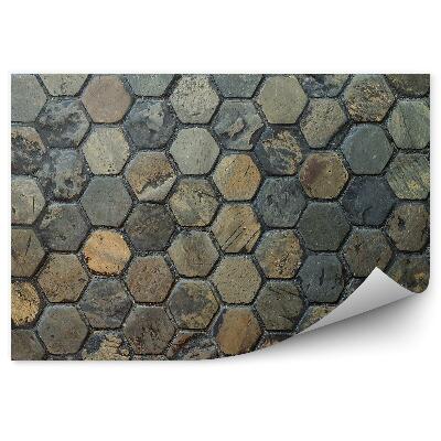 Papier peint Carreaux géométriques hexagonaux