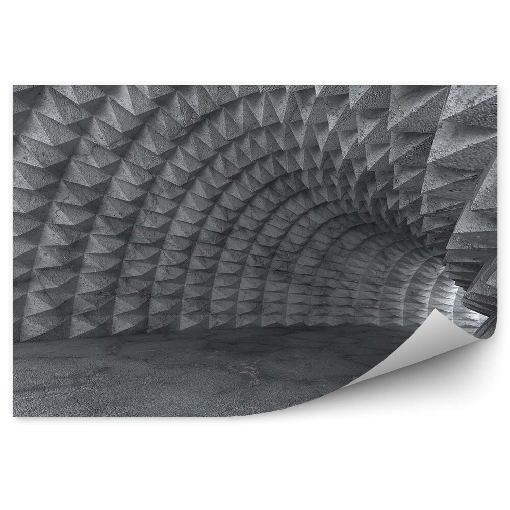 Papier peint Tunnel 3d Triangles En Béton