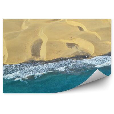 Papier peint Vue D'oiseau Océan Vagues Plage Sable Maspalomas