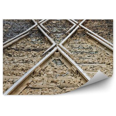 Papier peint Chemins de fer trains pierres