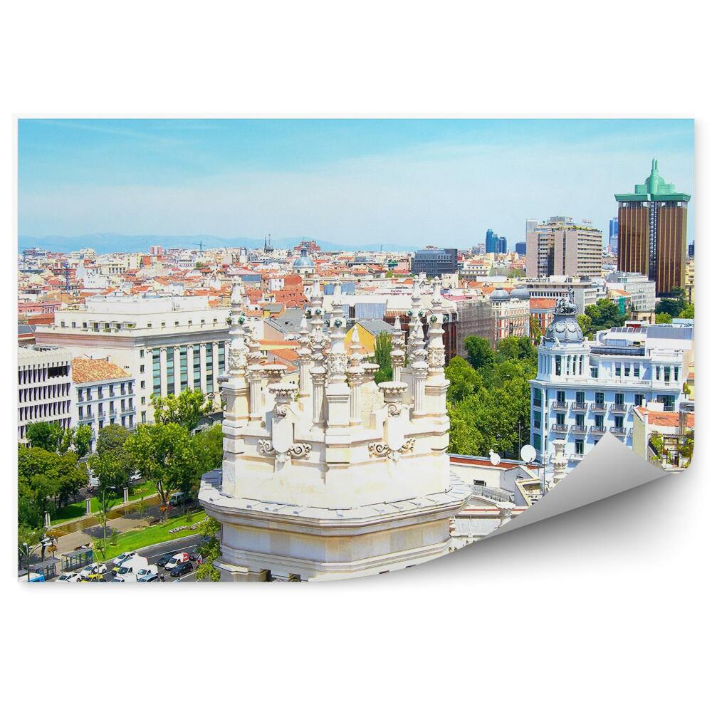 Papier peint Panorama De La Ville Bâtiments Vue Madrid Espagne