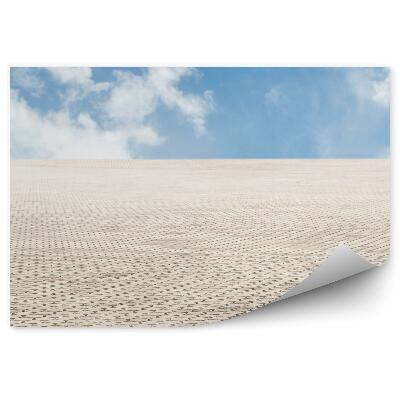 Papier peint Dalles De Trottoir À Motifs Nuages De Ciel