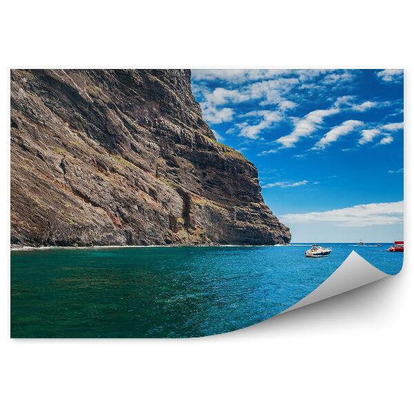 Papier peint Montagnes Rochers Bateaux Bateaux À Moteur Ciel Nuages Espagne