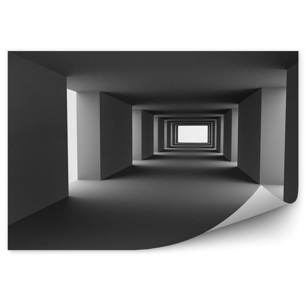 Papier peint Tunnel De Bandes Alternées Claires Et Foncées