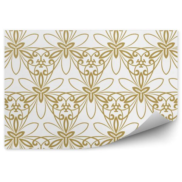 Papier peint Motif classique ornement fleurs formes abstraites