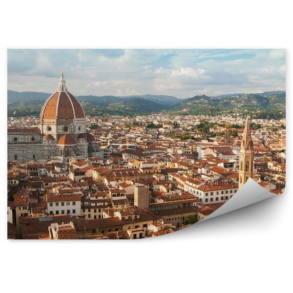 Papier peint Cathédrale Santa Maria Del Fiore Bâtiments Place Michel-Ange Florence Nuit