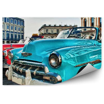 Papier peint Voitures anciennes sur un parking à La Havane