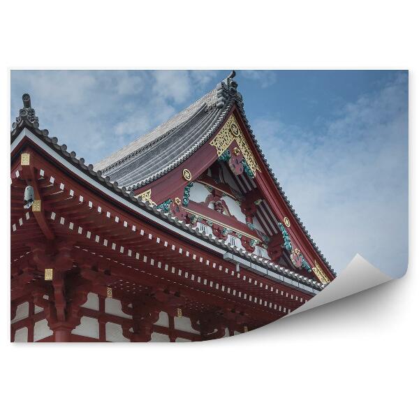 Papier peint Temple Hindou Ciel nuageux Japon