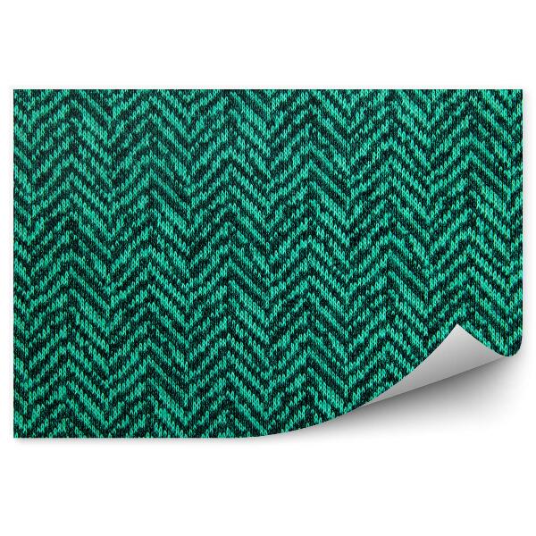 Papier peint Tissu texturé noir vert motif à chevrons