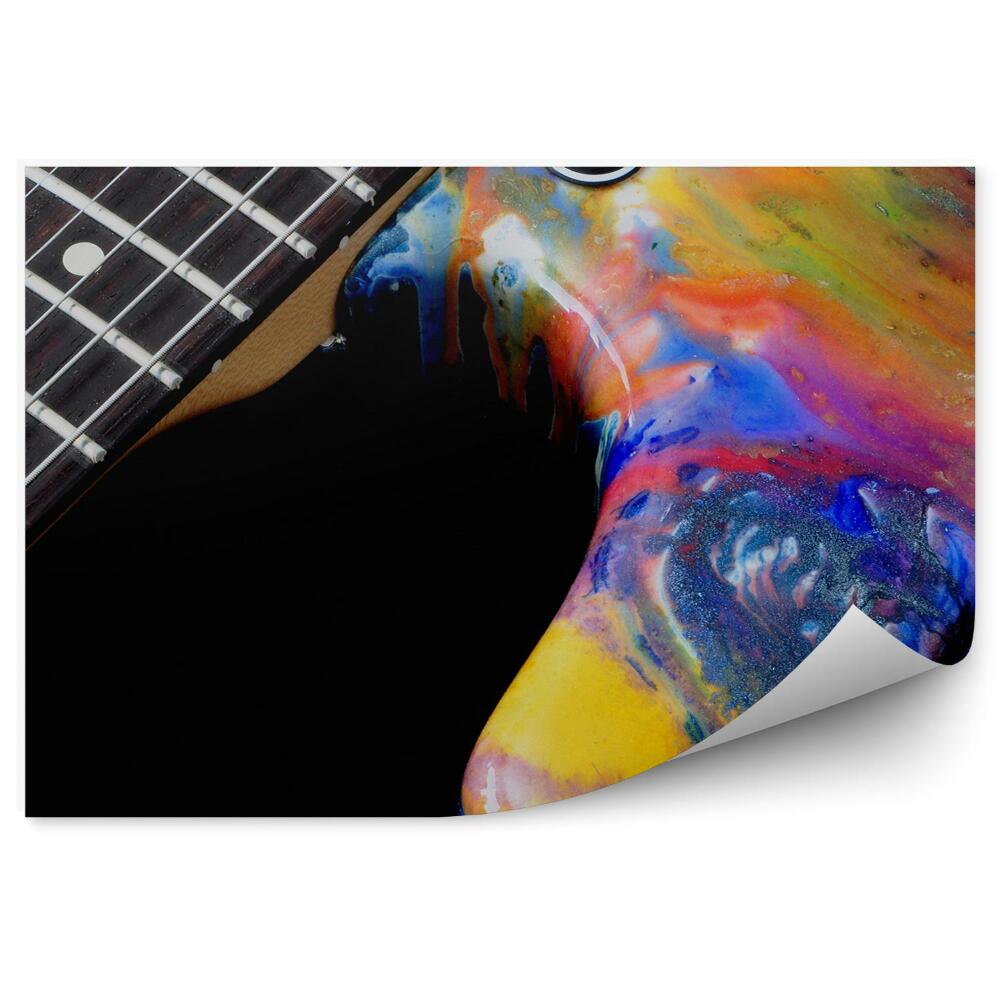Papier peint Instrument de guitare acoustique coloré