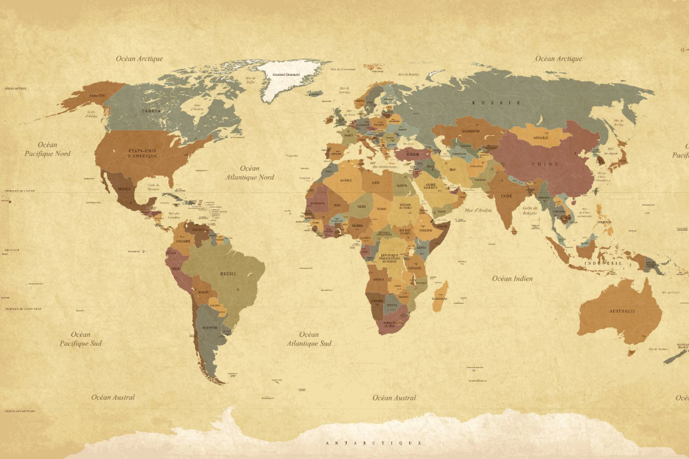 Papier peint Carte du monde