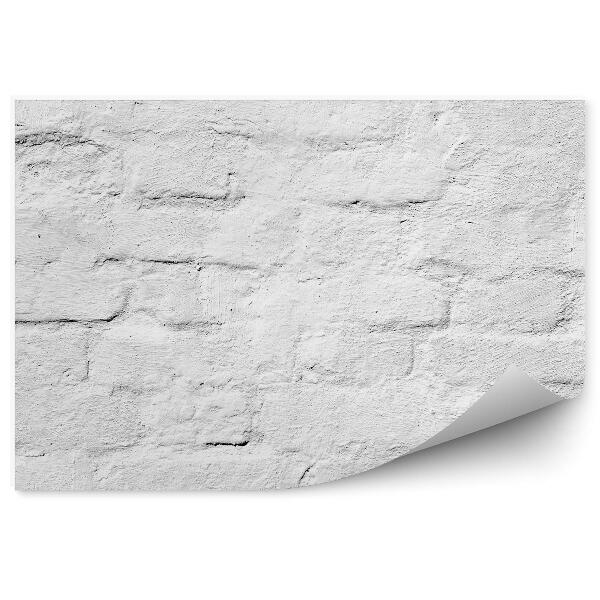 Papier peint Vieux mur de briques blanches