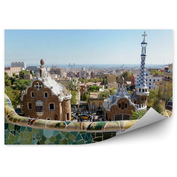 Papier peint Parc guell barcelone Espagne ville