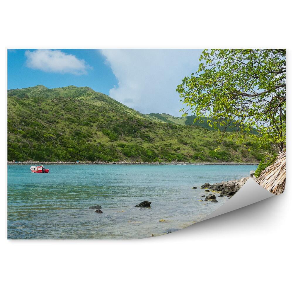 Papier peint Baie tropicale Eau verte