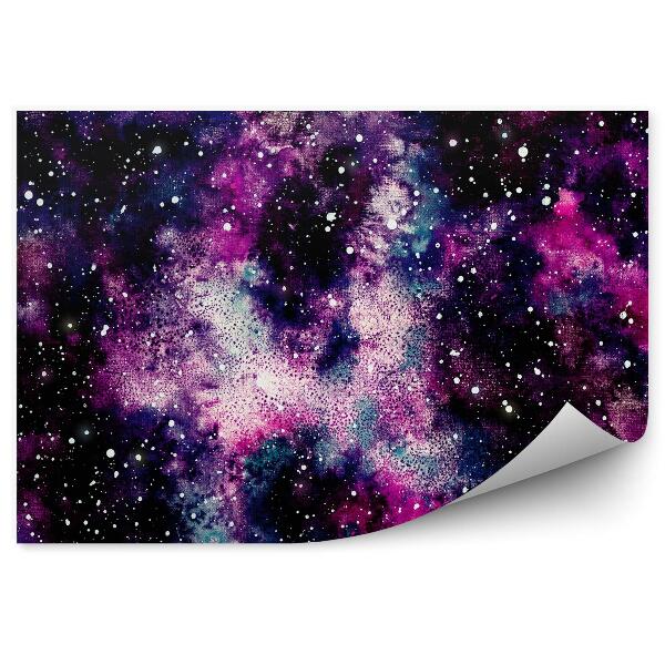 Papier peint Nébuleuse Colorée Étoiles Ciel Motif Nébuleux