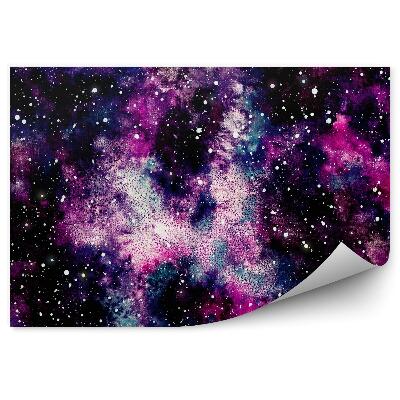 Papier peint Nébuleuse Colorée Étoiles Ciel Motif Nébuleux