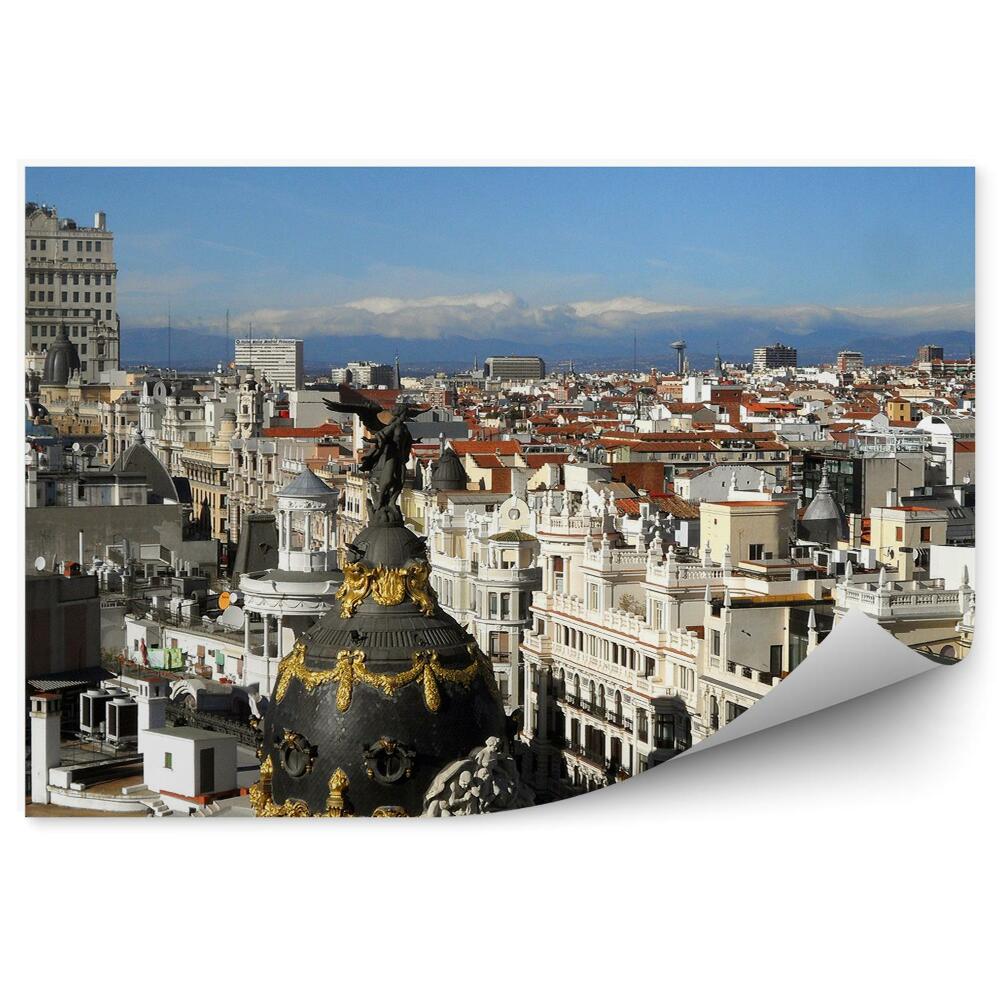 Papier peint Panorama ville madrid nuages architecture