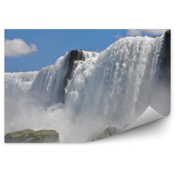 Papier peint Chutes du Niagara Brouillard Touristes